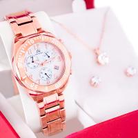 Kit Relógio Feminino Champion Ana Hickmann Rosé Analógico AH30246Z A Prova D'Água - 1