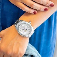 Relógio Feminino Champion Ana Hickmann Prata AH30200Q Fase Lunar Colar e Brincos - 2