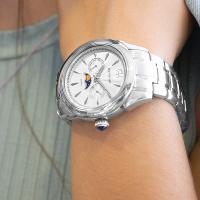 Relógio Feminino Champion Ana Hickmann Prata AH30200Q Fase Lunar Colar e Brincos - 3