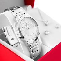 Relógio Feminino Champion Prata Analógico CN25118Q Kit Colar e Brincos - 6