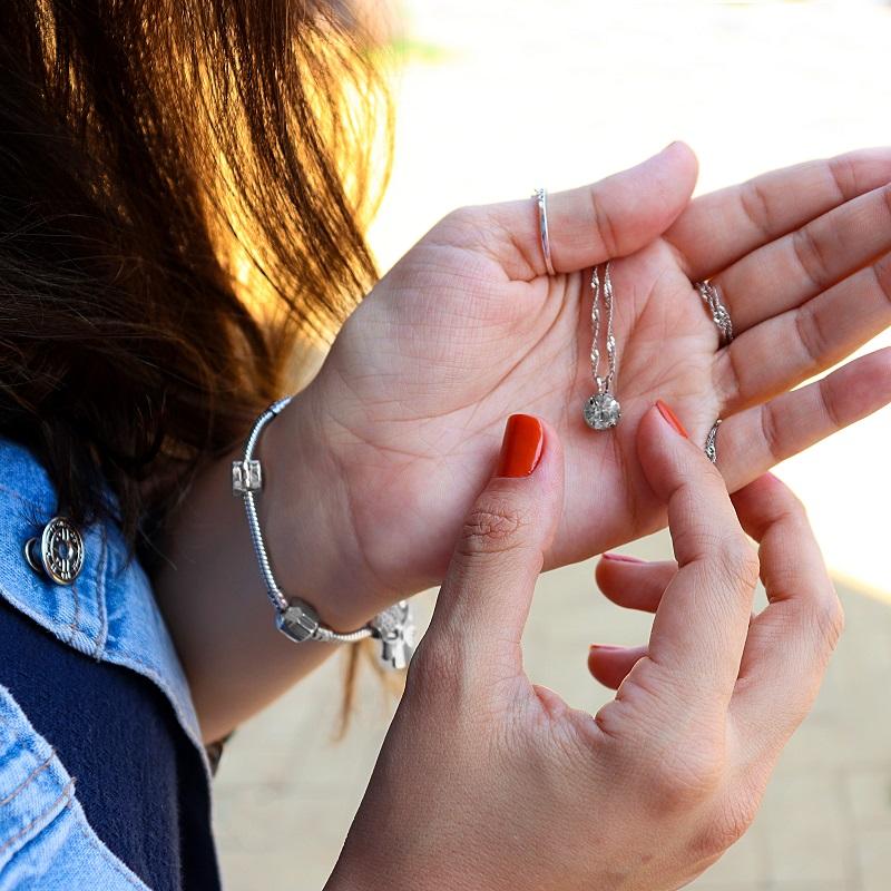 Kit Conjunto Semijoias Colar e Brincos Ponto de Luz com Zirconia - 4