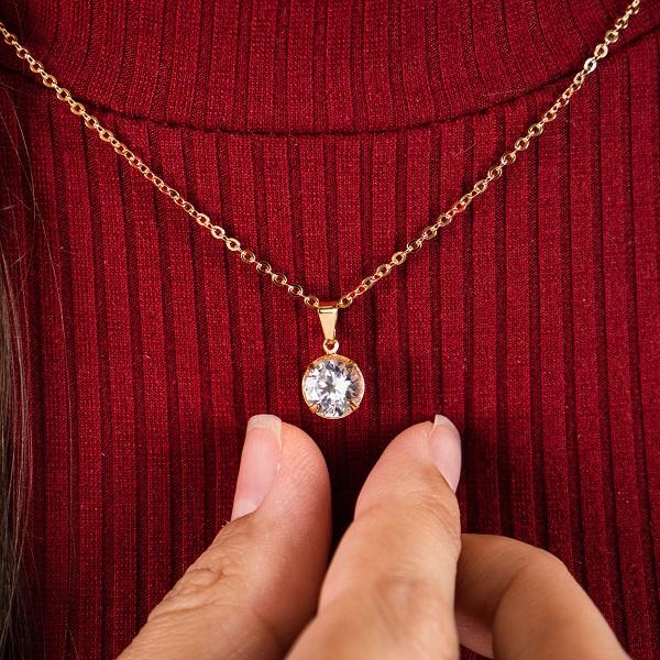 Relógio Champion Feminino Analógico Dourado CN27590X Colar e Brincos - 6