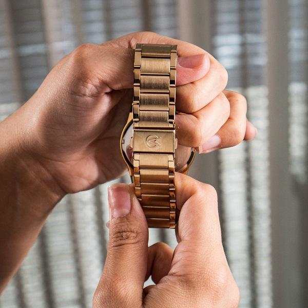 Relógio Champion Feminino Analógico Dourado CN27590X Colar e Brincos - 7