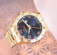 Relógio Masculino Technos Analógico Dourado Militar 2115NAR/1A Calendário - 2