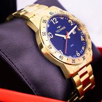 Relógio Masculino Technos Analógico Dourado Militar 2115NAR/1A Calendário - 6