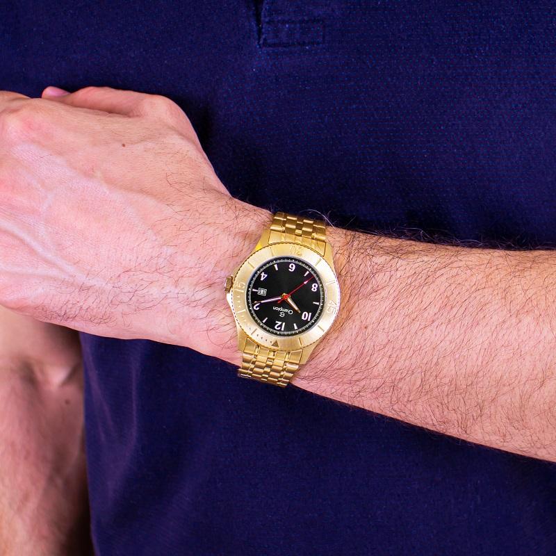 Relógio Masculino Champion Analógico Dourado Calendário CA31417U - 3