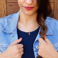 Kit Conjunto de Semijoia com Gotas de Zircônias Banhado a Ouro 18K - 3