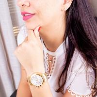 Relógio Feminino Champion Ana Hickmann Analógico Dourado AH30111H Cronógrafo - 2