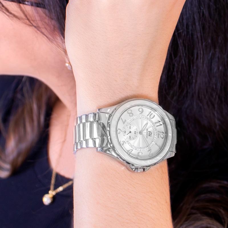 Kit Relógio Feminino Champion Ana Hickmann Prata Analógico AH28679Q A Prova D'Água - 4