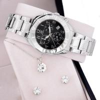 Relógio Feminino Champion Analógico Prata AH30246T Cronógrafo Colar e Brincos - 4