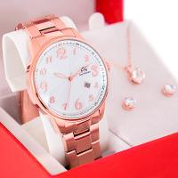 Kit Relógio Feminino Champion Ana Hickmann Analógico Rosé AH28651Z A Prova D'Água - 1