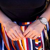 Relógio Feminino Champion Prata Espelhado Digital CH48019S Kit Colar e Brincos - 2