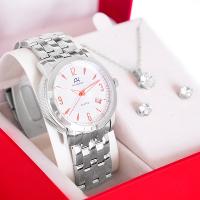 Kit Relógio Feminino Champion Ana Hickmann Prata Aço AH28697S A Prova D'Água - 1