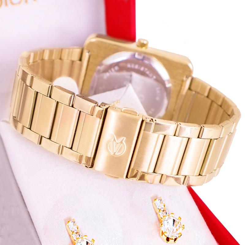 Relógio Feminino Champion Digital Dourado CH40086V Colar e Brincos - 6