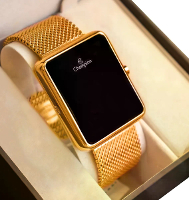 Relógio Feminino Champion Digital Quadrado Dourado CH40080V + Colar e Brincos - 6