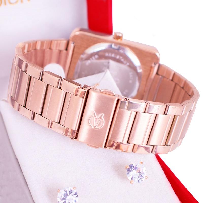 Kit Relógio Champion Feminino Digital Rose Espelhado Colar Brincos CH40086Z - 6