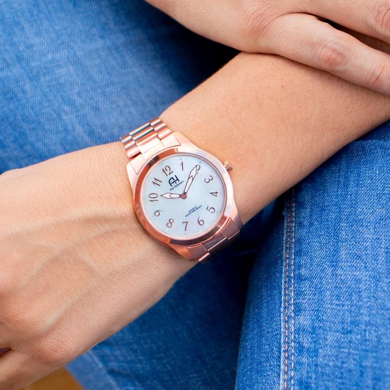 Kit Relógio Feminino Champion Ana Hickmann Analógico AH20088Z Slim Madre Pérola - 5