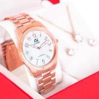 Kit Relógio Feminino Champion Ana Hickmann Analógico AH20088Z Slim Madre Pérola - 1