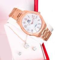 Kit Relógio Feminino Champion Ana Hickmann Analógico AH20088Z Slim Madre Pérola - 9