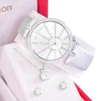 Kit Relógio Feminino Champion Ana Hickmann Analógico Couro AH28348Q Cristais - 6