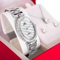 Kit Relógio Feminino Champion Ana Hickmann Analógico Prata AH28311Q Cristais - 1