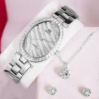 Kit Relógio Feminino Champion Ana Hickmann Analógico Prata AH28311Q Cristais - 5