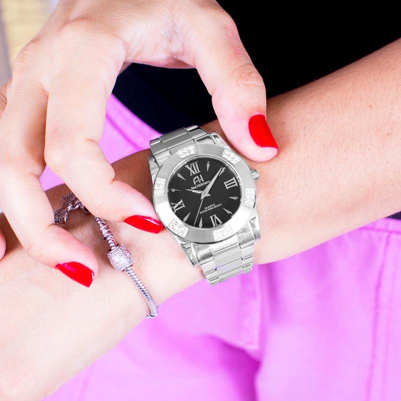 Kit Relógio Feminino Champion Ana Hickmann Analógico Prata AH28740T Cristais - 3