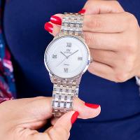 Kit Relógio Feminino Champion Ana Hickmann Analógico Prata AH28919Q A Prova D'Àgua