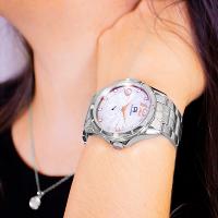 Kit Relógio Feminino Champion Ana Hickmann Prata Aço Inox Analógico AH28599Q - 3