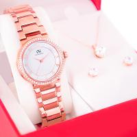 Kit Relógio Feminino Champion Ana Hickmann Rosê Analógico AH28633Z Cristais - 1