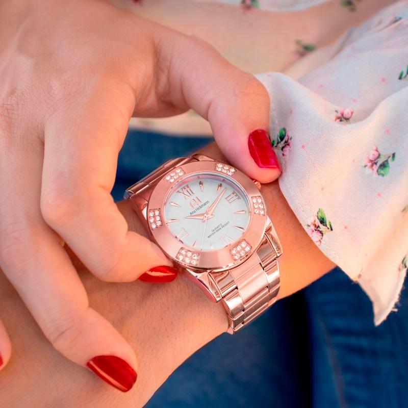 Kit Relógio Feminino Champion Ana Hickmann Rosê Analógico AH28740Z - 2