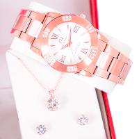 Kit Relógio Feminino Champion Ana Hickmann Rosê Analógico AH28740Z