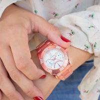 Kit Relógio Feminino Champion Ana Hickmann Rosé Analógico Prova D'Água AH30282Z Cristais