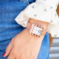 Kit Relógio Feminino Champion Ana Hickmann Rosé Quadrado AH28517Z Colar e Brincos - 2