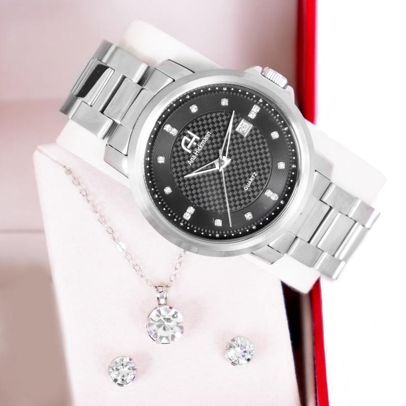 Relógio Champion Ana Hickmann Feminino Prata AH29061T Kit Colar e Brincos - 5