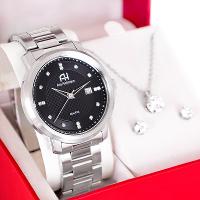 Relógio Champion Ana Hickmann Feminino Prata AH29061T Kit Colar e Brincos - 1