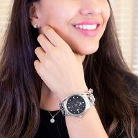 Relógio Champion Ana Hickmann Feminino Prata AH29061T Kit Colar e Brincos - 2