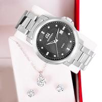 Relógio Champion Ana Hickmann Feminino Prata AH29061T Kit Colar e Brincos - 5