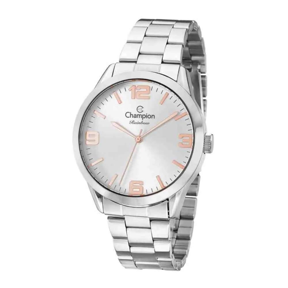 Relógio Champion Feminino Prata Prova D´Agua + Kit de Brincos e Colar Garantia De Um Ano CN29893Q - 10