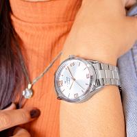 Relógio Champion Feminino Prata Prova D´Agua + Kit de Brincos e Colar Garantia De Um Ano CN29893Q - 2