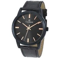 Relógio Masculino Champion Azul Couro Preto CN20702N - 1