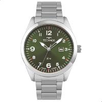 Relógio Masculino Technos Verde Prata Analógico Calendário 2115TYR/1V - 1