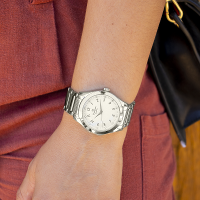 Relógio Feminino Champion Analógico Prata CN29409Q Colar e Brincos - 5