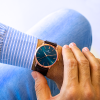 Relógio Masculino Champion Analógico Couro Marrom CN20677A