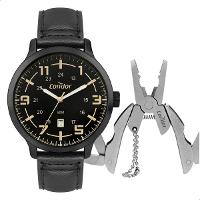 Relógio Masculino Condor Analógico Preto CO2115MYU/K5P + Kit - 7