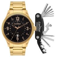 Relógio Masculino Condor Analógico Dourado CO2115MYX/K4P + Kit - 1