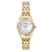 Relógio Feminino Mondaine Dourado Pequeno 32796LPMKDE1K4 + Colar e Brincos - 1