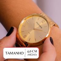 Relógio Feminino Mondaine Dourado 32600LPMKDE1K1 + Colar e Brincos - 2