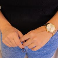 Relógio Feminino Mondaine Dourado 32600LPMKDE1K1 + Colar e Brincos - 5