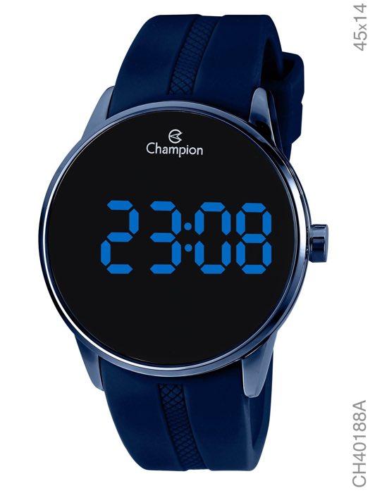 Relógio Masculino Champion Digital Azul Led CH40188A - 7